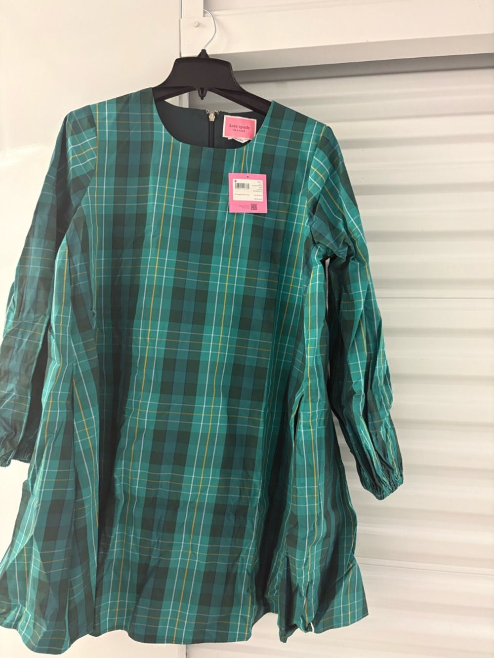 Kate Spade Plaid Ella Dress. Size Large. New with tags.